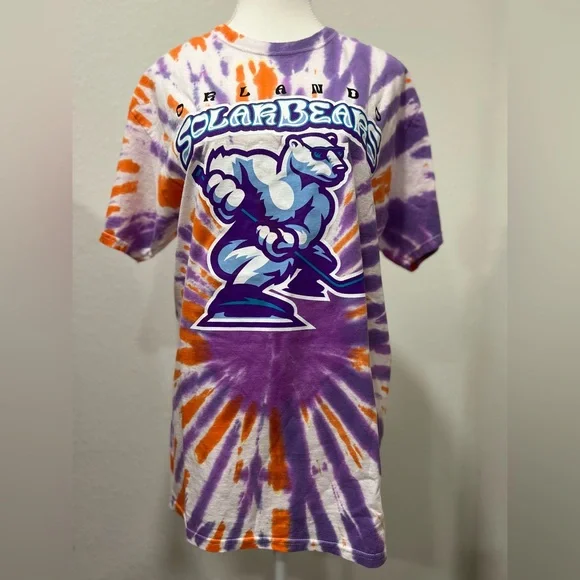 Orlando Solar Bears Tie-Dye Graphic Tee - Purple & Orange - Picture 2 of 7